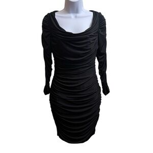 Tadashi Shoji Size XS Bodycon ruched dress black